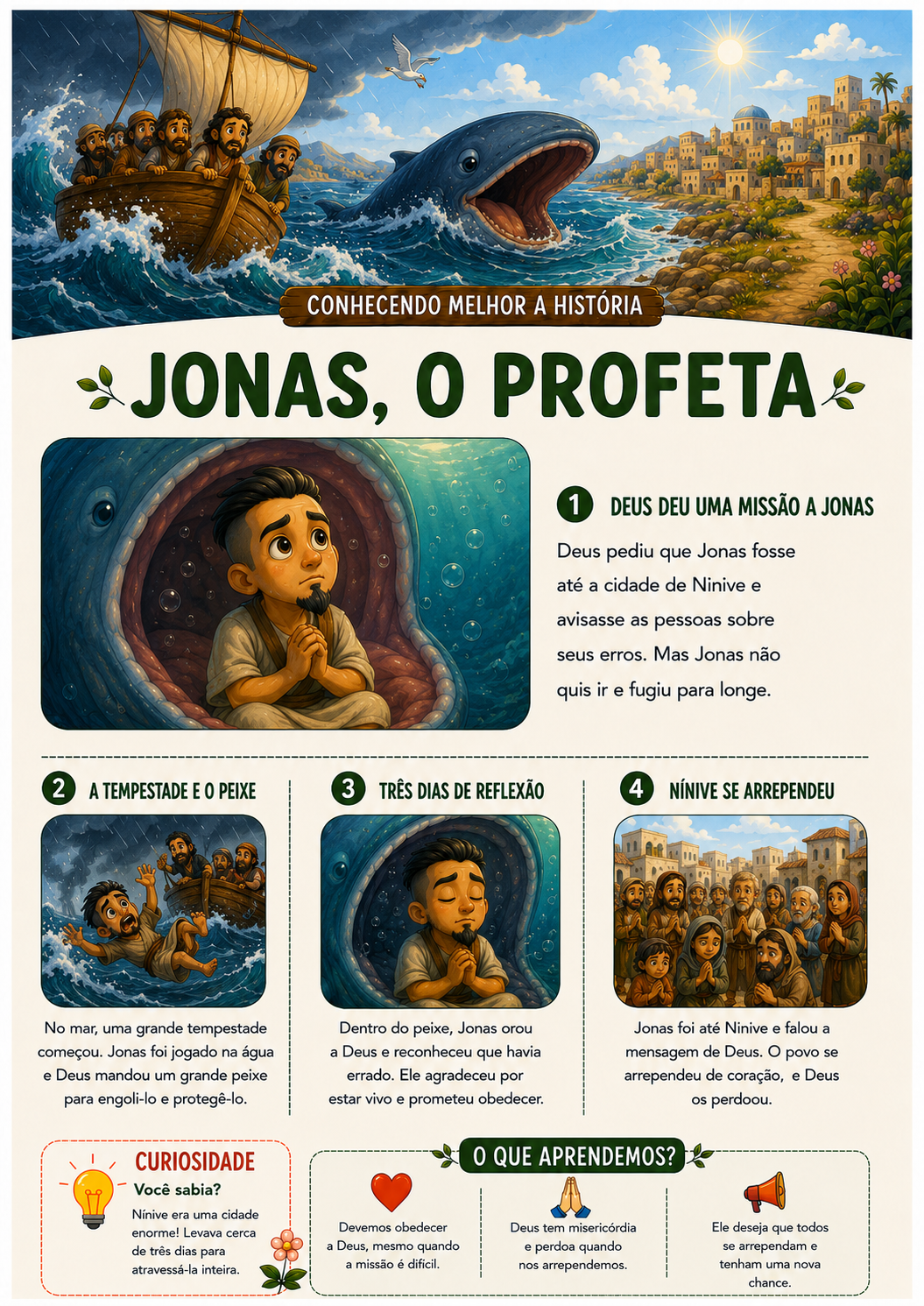 História bíblica infantil — Jonas, o profeta